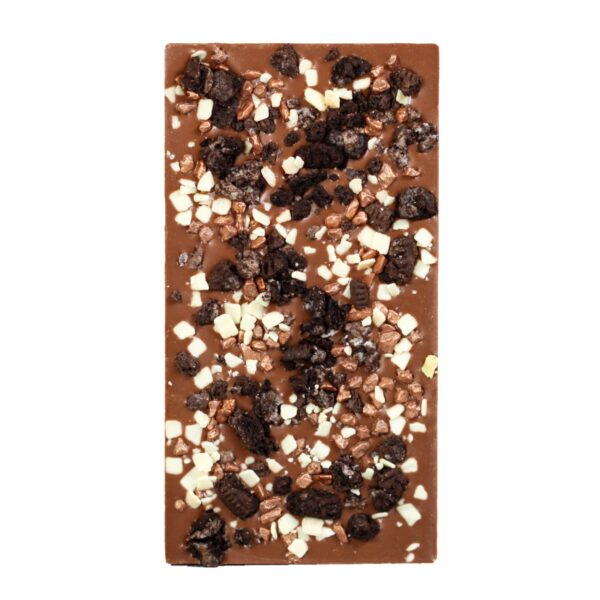 Chocoladereep melkchocolade oreo handgemaakt Bij Xann
